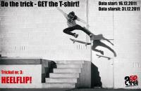 Area52 Do the trick - GET the T-shirt! Etapa 3: Heelflip