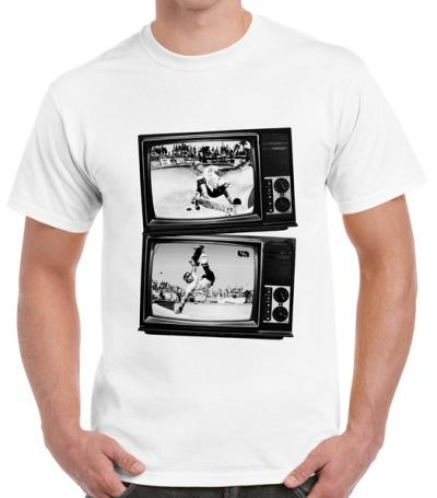 Tricou Old TV de la unite wear white