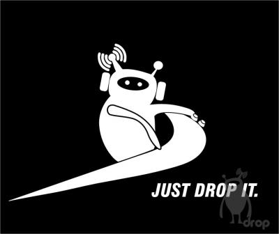 T-shirt DROP negru - just drop it