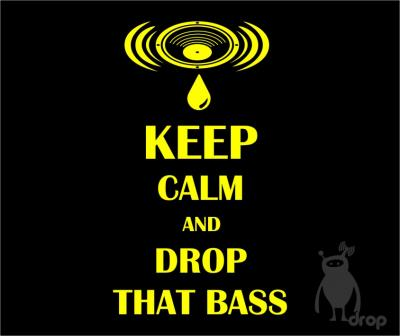 T-shirt DROP negru - drop that bass